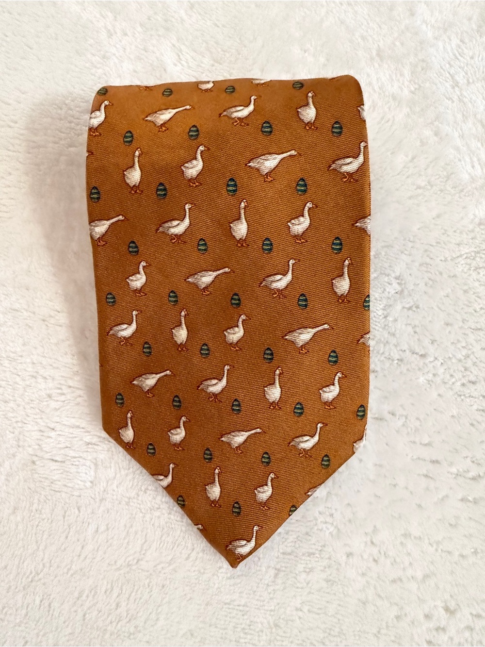 Brooks Brothers Makers Pure Silk Goose Novelty Tie Italy 57”